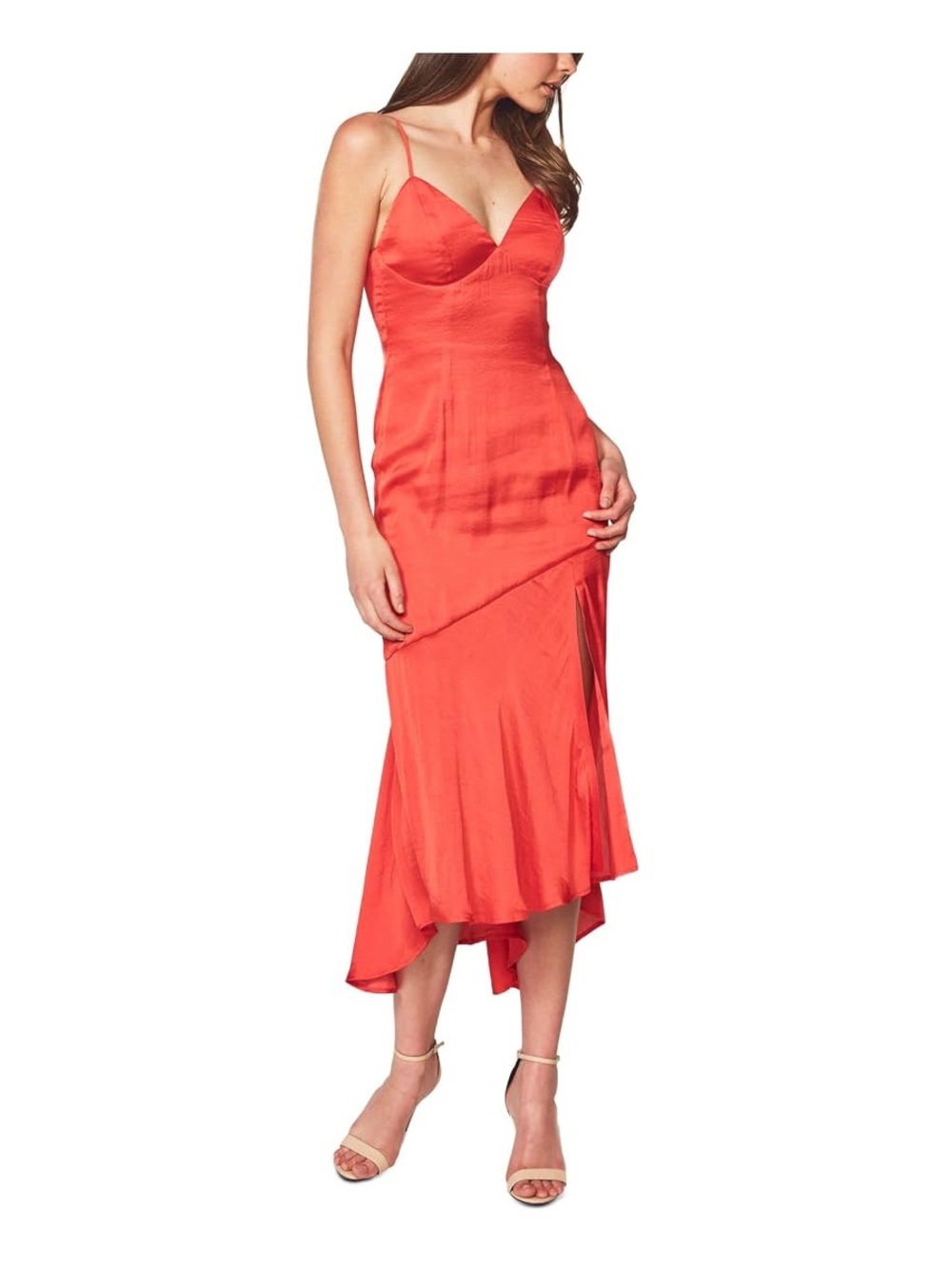 Bardot Deanna Slip Dress Fire Red, large